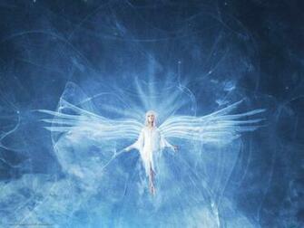 Angel In Blue Fantasy World Wallpaper Collection