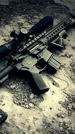 Military Rifle iPhone Wallpaper