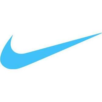 White Nike Logo Caribbean Blue Icon