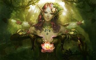 The Magic Flower Fairy Computer Wallpaper Desktop Background