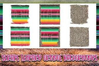 Serape Leopard Background Elements