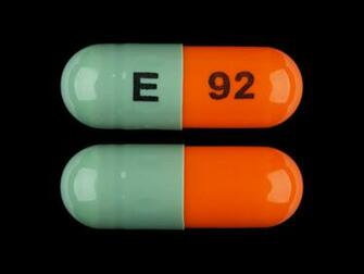 E Pill Image Green Orange Capsule Shape