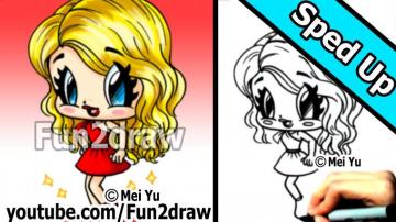 Taylor Swift Chibi Drawing Sped Up For