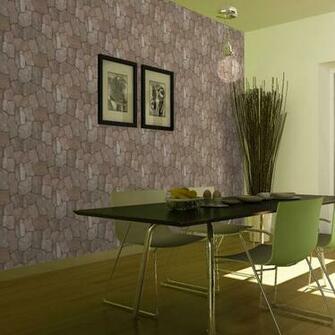 Brick Wallpaper In Kitchen Grasscloth