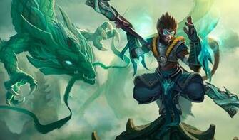 League Of Legends Wallpaper Jade Dragon Wukong Wall Paper