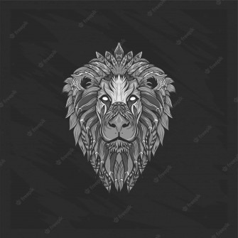 Black And White Lion Wallpaper