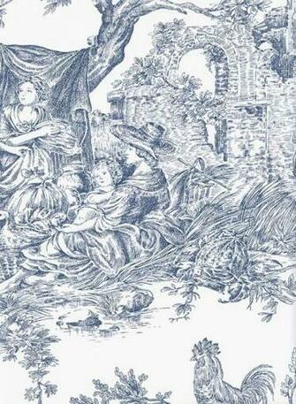 Toile Wallpaper And Transfer Ware