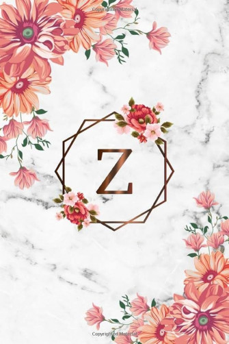 Z Cute Initial Monogram Letter College Ruled Notebook