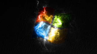 Creative Windows Logo On Black Background