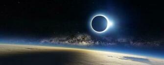 Wallpaper Clouds Milky Way Eclipse Light