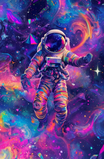 Psychedelic Astronaut Wallpaper