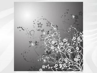Tile Of Silver And White Flowers Set On An Atmospheric