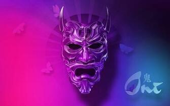 Purple Oni Mask Wallpaper And Stock Photos Visual