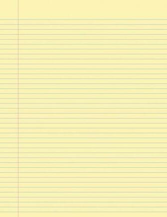 Lined Paper Background Crumpled Notebook Yellow