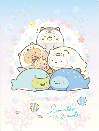 San X Sumikkogurashi Clear Holder Pocket Coral Fy23303