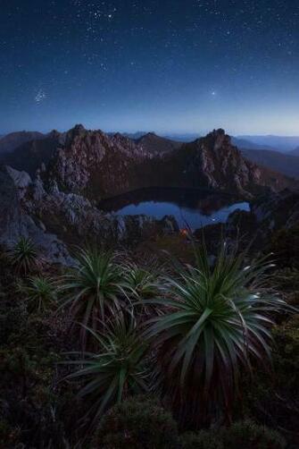 Lucky Stars Lake Oberon Tasmania Please On A Black