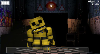 Minecraft Golden Freddy Wallpaper By Galaxyplays