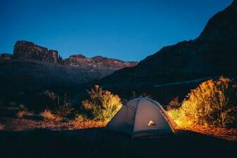 Dome Tent Near Mountain HD Wallpaper