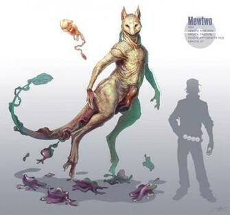 Realistic Pokemon Artwork Wallpaper Mew Mewtwo Realiste Gotta