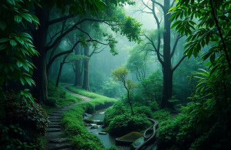 Rainy Forest Wallpaper