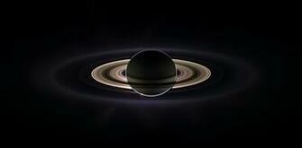 Wallpaper Saturn Rings Shadow Earth Cassini Space
