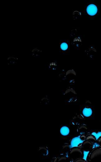Black And Blue Spheres Mobile Wallpaper
