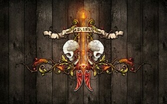 Pin Gothic Skull Wallpaper