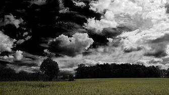 Depressing Scenes Of Nature The White Clouds In Dark Sky Green