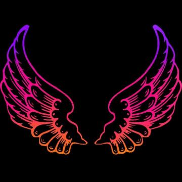 Colored By Gizzzi Neon Wallpaper Wings Deadpool
