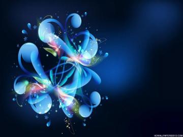 Blue Flower Abstract Wallpaper HD
