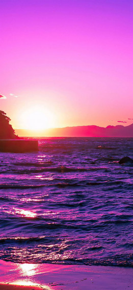 Stunning Pink And Orange Sunset For Your iPhone Wallpaper