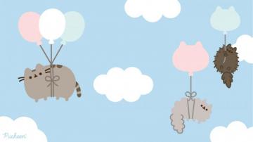 Pusheen Zoom Background Cute Laptop Wallpaper
