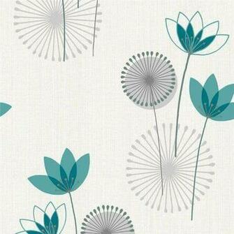 White Akina Floral K2 Holden Decor Wallpaper