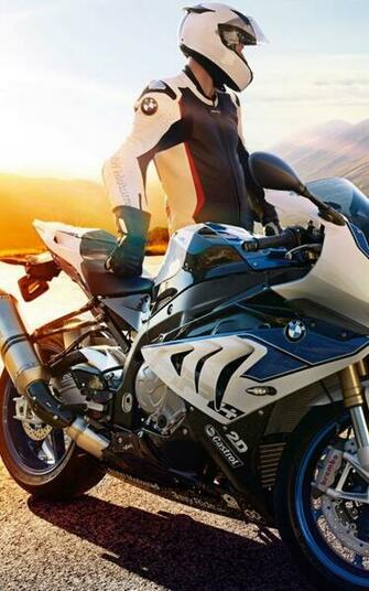 Bmw White Blue Bike Android Wallpaper