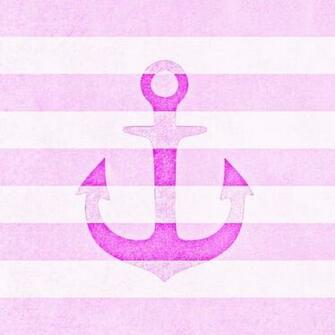 Pink Anchor Wallpaper Vintage Art Print