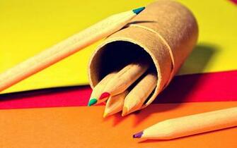 Colored Pencils Close Up HD WallpaperHD Wallpaper