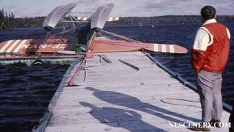 Float Plane Flipped Closeup Newfoundland Scenery