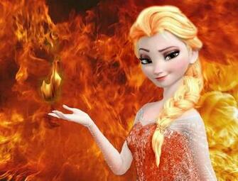 Fire Elsa Postcard Wallpaper
