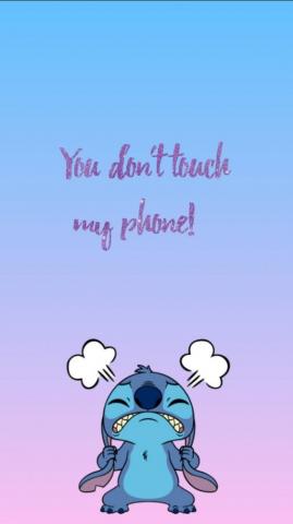 Dont Touch My iPhone Stitch Wallpaper