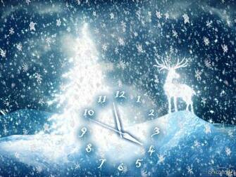 Christmas Deer Clock Screensaver
