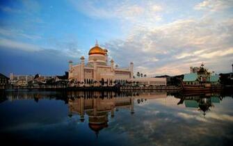 Sultan Omar Ali Saifuddin Mosque HD Wallpaper New