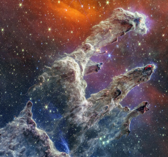 Pillars Of Creation Nircam And Miri Composite Image Esa Webb