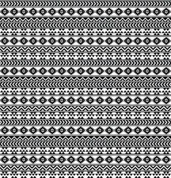 Aztec Tribal Seamless Black And White Pattern Royalty Stock Image
