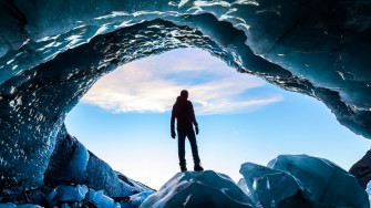 Glacial Ice Cave Sv Nafellsj Kull Glacier Skaftafell National