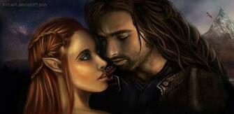 Kili Dwarf And Tauriel By Simaell