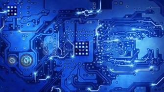 Circuit Board Blue Loopable Background Stock Video HD