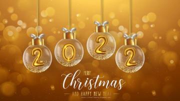 Happy New Year Merry Christmas Wallpaper