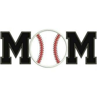Baseball Mom Sports Applique Machine Embroidery Digitized Design