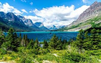Saint Mary Lake Glacier National Park Wallpaper HD