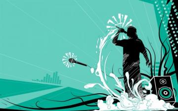 Vector Party Man Wallpaper HD Background